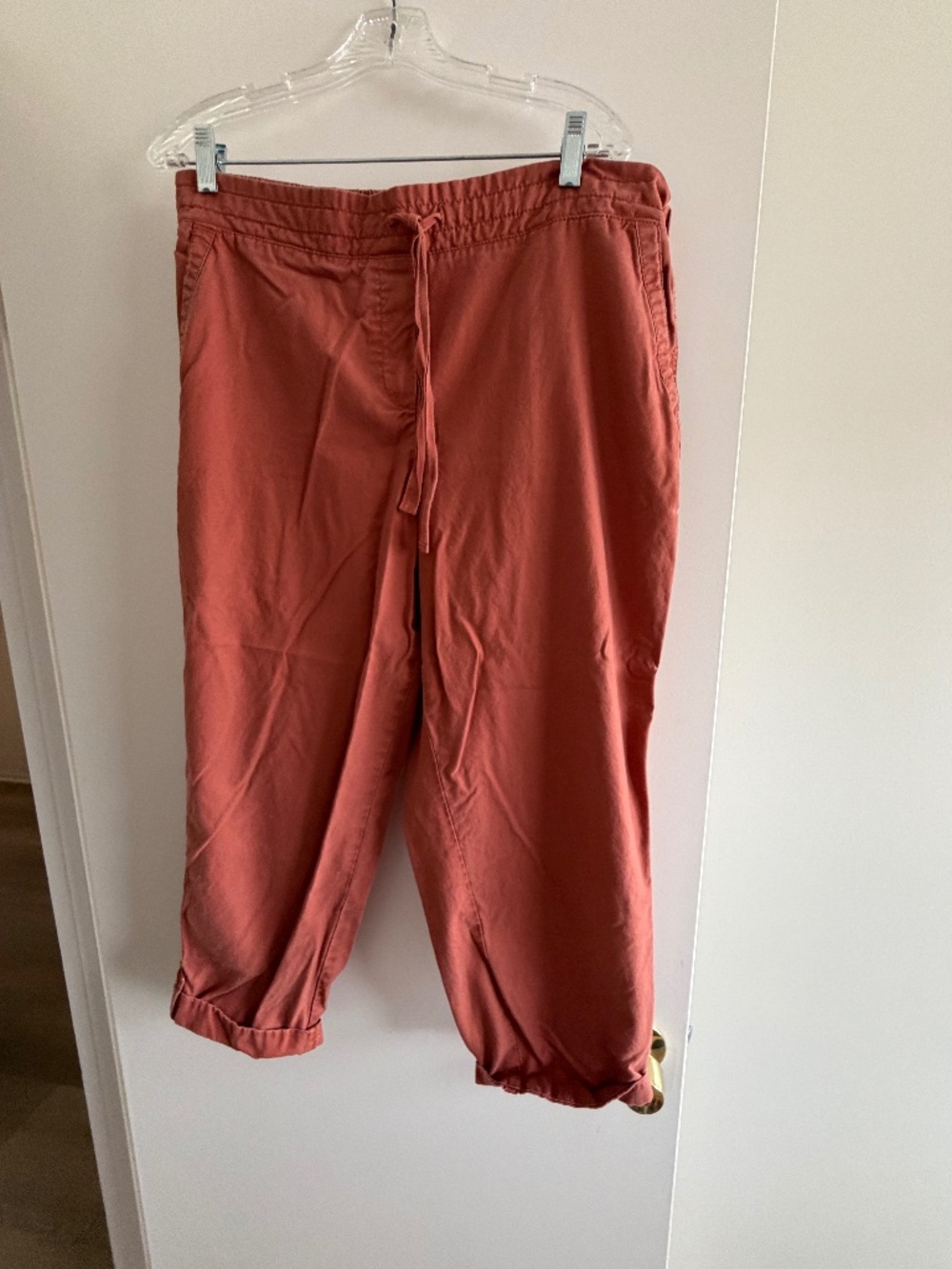 Talbots Cotton Drawstring Cropped Pants